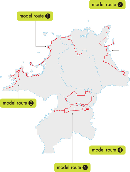 モデルルートの地図