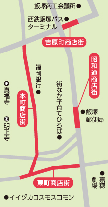 商店街周辺ロケーションの地図1