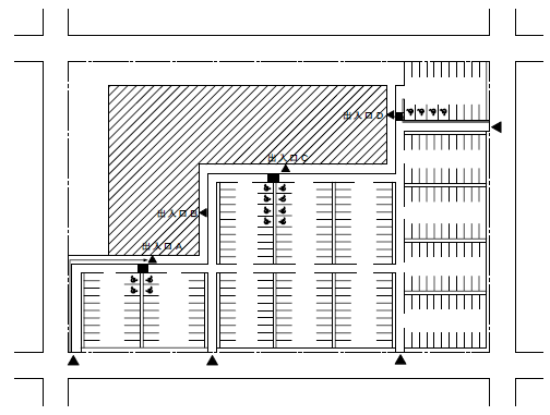 大規模物販店配置図例