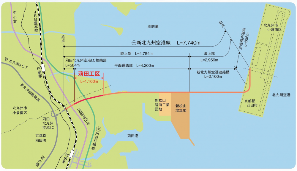 新北九州空港線の平面図