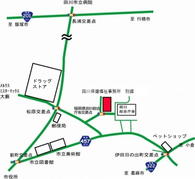 田川保健福祉事務所別館 地図