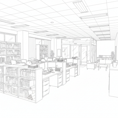 営業所内部全景 参考例2