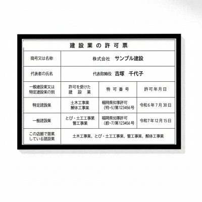 許可票(アップ) 参考例