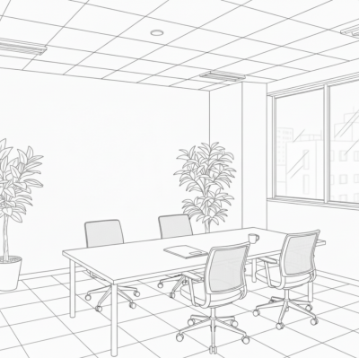 営業所内部(応接スペース)