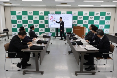 町の取組説明の様子