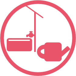 お風呂の残り湯再利用の絵