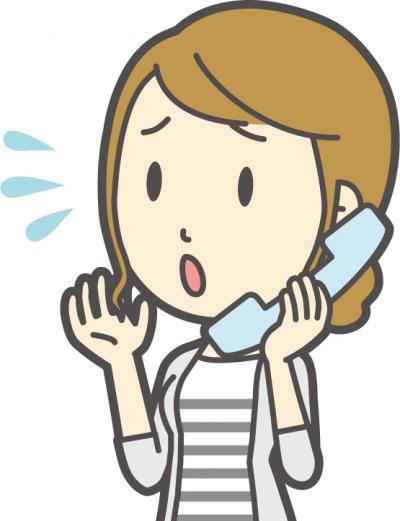 電話する女性