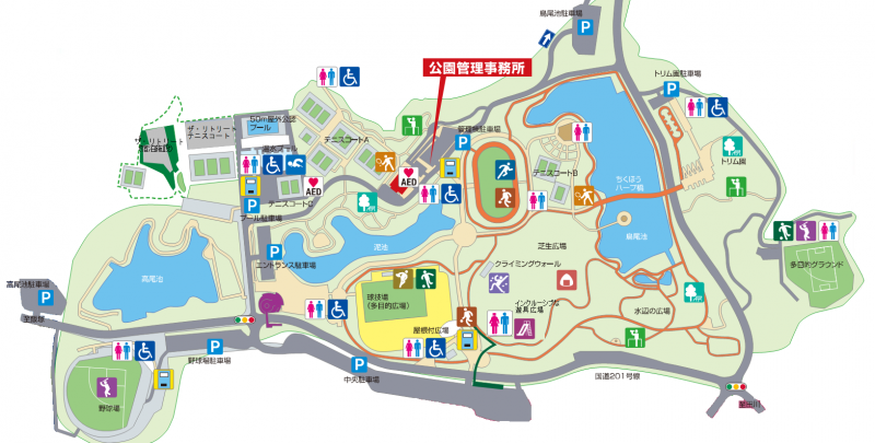筑豊緑地全体図です
