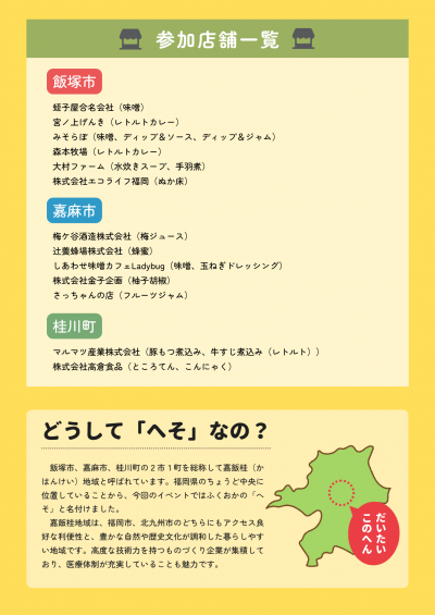 参加店舗一覧、へその由来