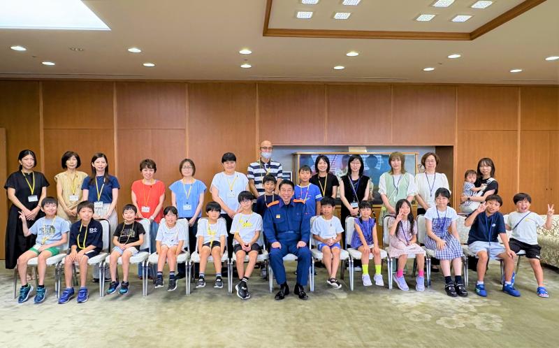 参加された小学生・保護者の皆さんと