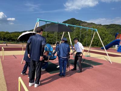 遊具の使いやすさを確かめました