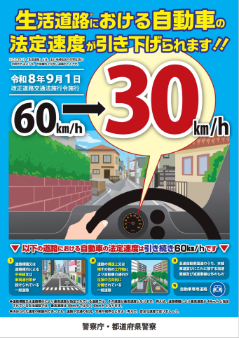 法定速度の引下げ 広報啓発ポスター