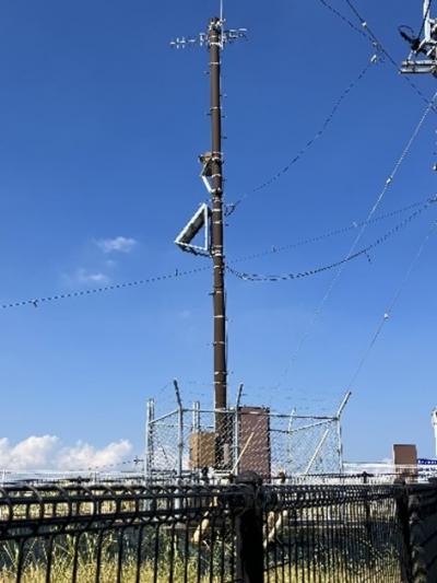 実証対象となる水位観測局（カルコパイライト太陽電池の設置前）