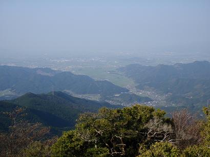 古処山より秋月方面を望む