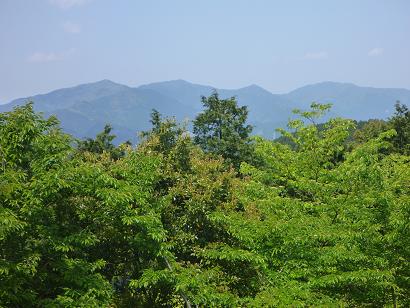 朝倉市大平山より望む古処山系