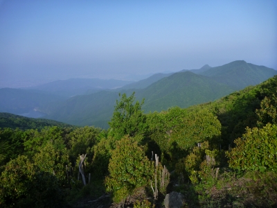 馬見山から屏山、古処山を望んだ写真です