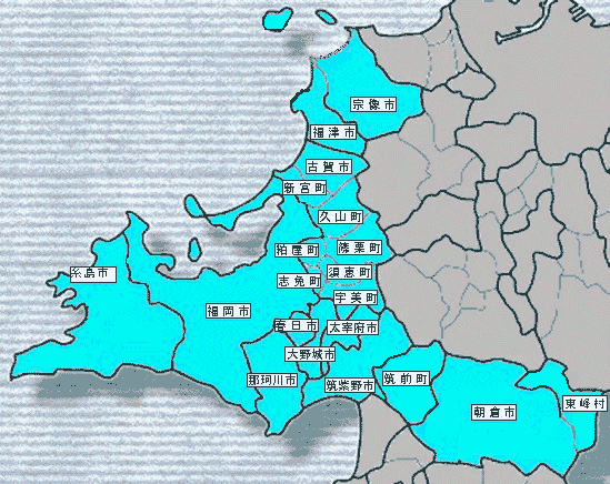 福岡地区の地図