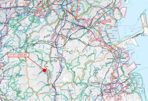 ます渕ダム管理出張所位置図